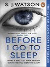 Before I Go to Sleep (eBook)